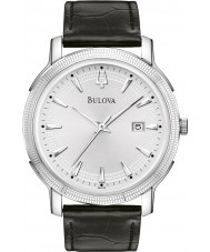 Bulova 96B120 Mens Dress Silver Black Watch