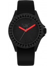 LTD Watch LTD-290106 Unisex Limited Edition Black Dial Red Hands Rubber Strap Watch