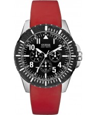 Guess Mens ROGUE Black Red Watch