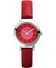 Mango QM711.36.01 Ladies Flamingo Red Dial With Red Matt Leather Strap Watch