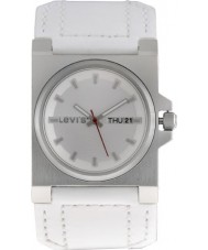 Levis L002GICWRW Ladies Silver Dial White Leather Strap Watch