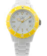 LTD Watch LTD-020505 Unisex White Dial Yellow Bezel Watch