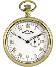 Rotary MP00731-01 Mens Gold Plated Pocket Watch