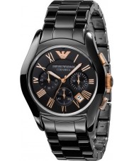 Emporio Armani AR1410 Mens Ceramica Rose Gold Black Watch