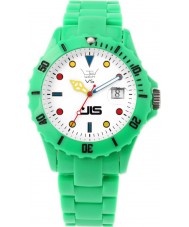 LTD Watch LTD-040122 Unisex White Dial Green Polycarbonate Case And Bracelet Watch