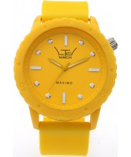 LTD Watch LTD-050801 Unisex Maximo Yellow Dial Yellow Silicone Strap Watch