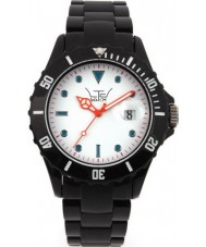LTD Watch LTD-030115 Unisex White Dial Black Bezel Watch