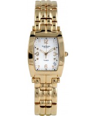 Krug Baumen 1963DMG Tuxedo Gold 4 Diamond White Dial Gold Strap