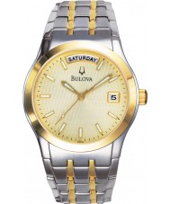 Bulova 98C60 Mens Dress Two Tone Watch