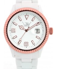 LTD Watch LTD-021004 Unisex White Dial And Strap With Irpg Steel Bezel Watch