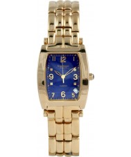 Krug Baumen 1964DMG Tuxedo Gold 4 Diamond Blue Dial Gold Strap