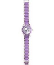 Hello Kitty 24719 Ladies College Kitty Silver Purple Watch