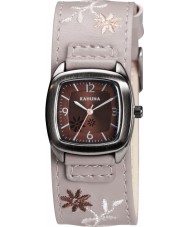 Kahuna KLS-0227L Ladies Grey Floral Cuff Watch