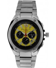 Ballistic BWC104 Mens Cyclone Chronograph Silver Yellow Watch