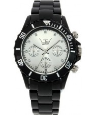 LTD Watch LTD-030202 Unisex With Black Bezel And Silver Dial Plastic Watch