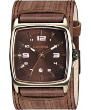 Kahuna KUC-0034G Mens Brown Cuff Watch