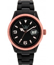 LTD Watch LTD-031004 Unisex Black Dial And Strap With Irpg Steel Bezel Watch