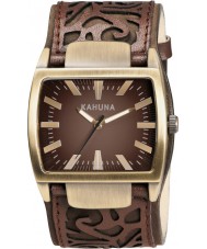 Kahuna KUC-0046G Mens Brown Cuff Watch