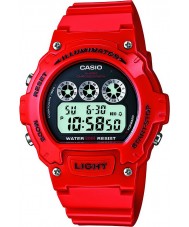 Casio W-214HC-4AVEF Mens Red Chronograph Watch