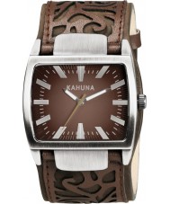 Kahuna KUC-0047G Mens Brown Cuff Watch