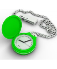 O clock OCHV12 O Chive Fluro Green Pocket Watch