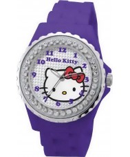 Hello Kitty 24962 Ladies Go Faster Kitty Sport Silver Purple Watch