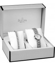 Bulova 96X123 Ladies Crystal Box Set 