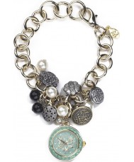 Accessorize J1009 Ladies Cluster Charm Bracelet Watch 