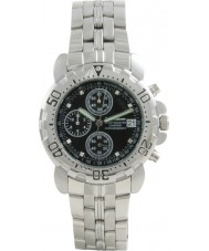 Krug Baumen 241269DM-BK Sportsmaster Black Diamond Mens Chronograph Sports Watch