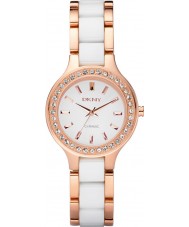 DKNY NY8141 Ladies White Ceramix Rose Gold Watch