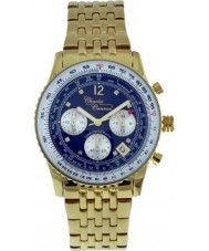 Charles Conrad CC-0101G Mens Air Commander Blue Gold Watch