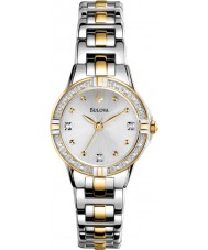 Bulova 98R166 Ladies Diamonds Two Tone Watch