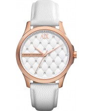 Armani Exchange AX5205 Ladies White Rose Gold IP Watch