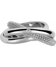 Hot Diamonds DR084-L Ladies Silver Trilogy Ring (Size K-S)