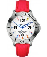 Nautica Mens BFD 101 White Red Watch.