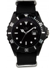 LTD Watch LTD-031101 Unisex Black Dial And Canvas Strap Watch