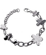 Hot Diamonds DL140 Ladies Echo Silver Flower Bracelet