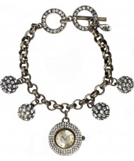 Accessorize J1019 Ladies Stone Set Charm Bracelet Watch 