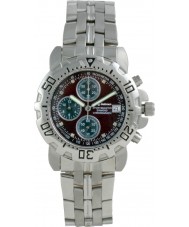 Krug Baumen 241269DM-BR Mens Sportsmaster Diamond Brown Dial