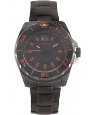 J Springs Mens Black Red Steel Watch