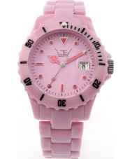 LTD Watch LTD-190101 Unisex Plastic 3 Hand Watch With Powder Pink Dial And Strap