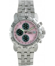 Krug Baumen 241269DM-PK Mens Sportsmaster Diamond Pink Dial