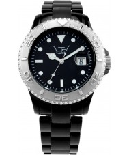 LTD Watch LTD-030702 Unisex Plastic 3 Hand Watch With Black Dial And Black Strap