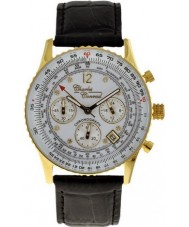 Charles Conrad CC-0121G Mens Air Commander White Black Chronograph Watch