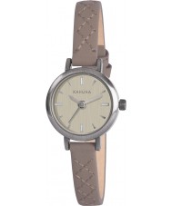 Kahuna KLS-0237L Ladies Slim Mink Stitch Detail Strap Watch