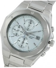 Seiko SND543P1 Mens Silver Chronograph Hardlex Crystal Watch