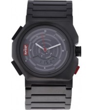 Levis L016GU-2 Unisex Grey Dial Black Steel Bracelet Chronograph Watch