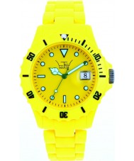 LTD Watch LTD-050123 Unisex Plastic 3 Hand Watch With Yellow Dial And Yellow Strap