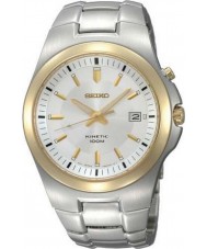 Seiko SKA458P1 Mens Kinetic Silver Tone Watch