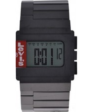 Levis L017GU-7 Unisex Digital Black Ip Steel Bracelet Chronograph Watch